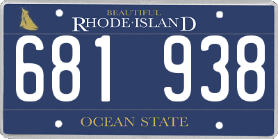 RI license plate 681938