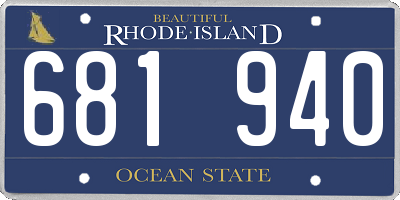 RI license plate 681940