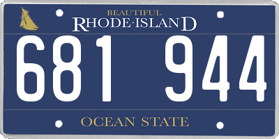 RI license plate 681944