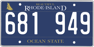 RI license plate 681949