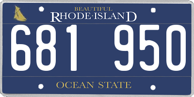 RI license plate 681950