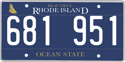RI license plate 681951