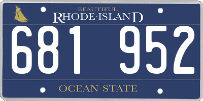RI license plate 681952