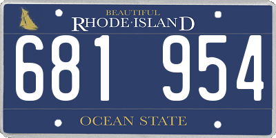 RI license plate 681954