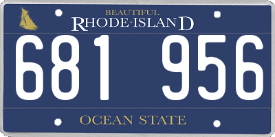 RI license plate 681956