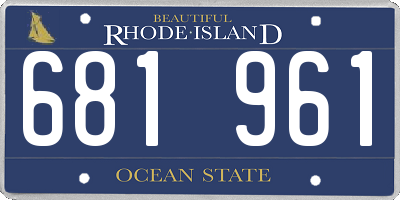 RI license plate 681961