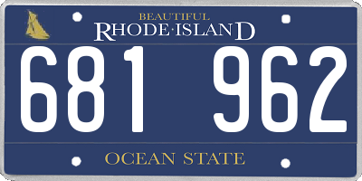 RI license plate 681962