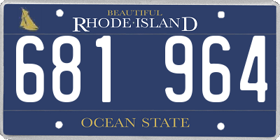RI license plate 681964