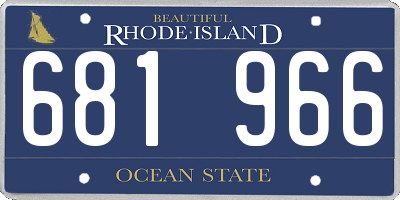 RI license plate 681966