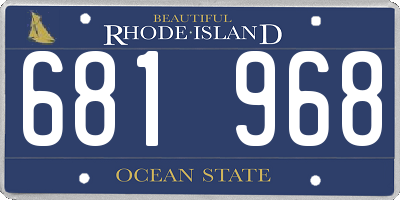 RI license plate 681968