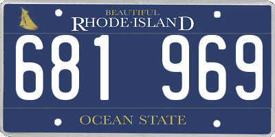 RI license plate 681969