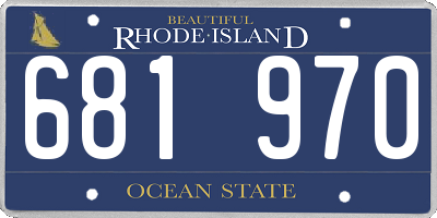 RI license plate 681970
