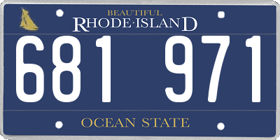 RI license plate 681971