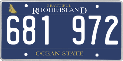 RI license plate 681972