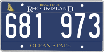 RI license plate 681973