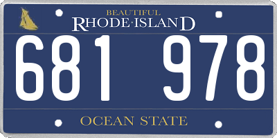RI license plate 681978