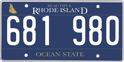 RI license plate 681980
