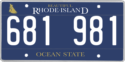 RI license plate 681981