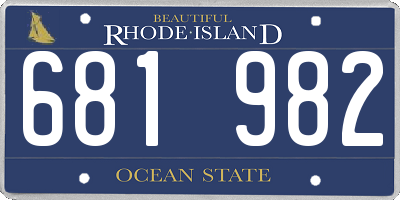 RI license plate 681982