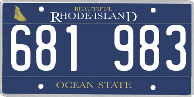 RI license plate 681983