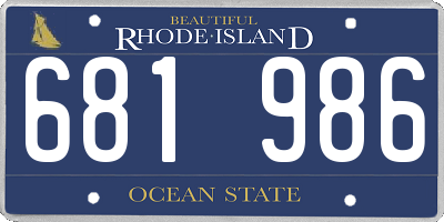 RI license plate 681986