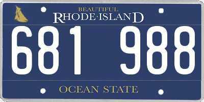RI license plate 681988
