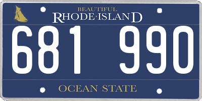 RI license plate 681990