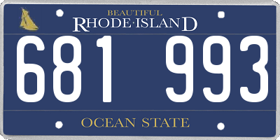 RI license plate 681993