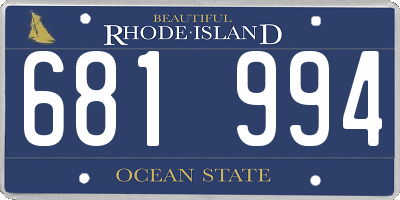 RI license plate 681994