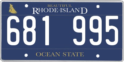 RI license plate 681995