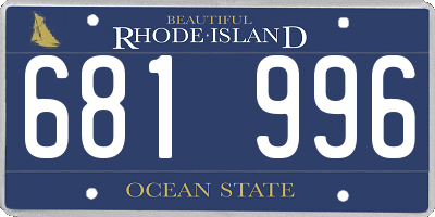 RI license plate 681996