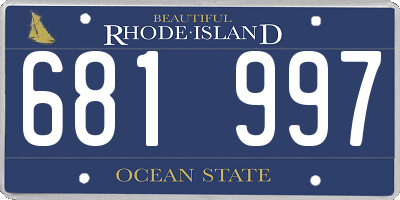 RI license plate 681997