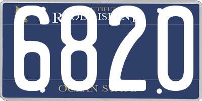 RI license plate 6820