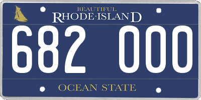 RI license plate 682000