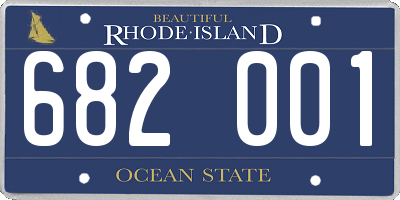 RI license plate 682001