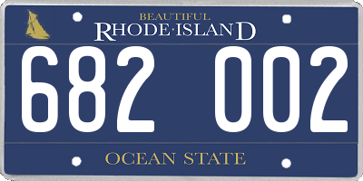 RI license plate 682002