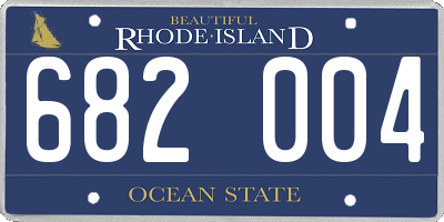 RI license plate 682004