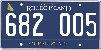 RI license plate 682005