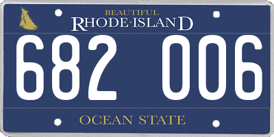 RI license plate 682006