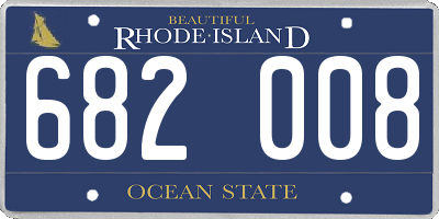 RI license plate 682008