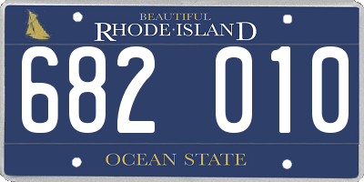 RI license plate 682010