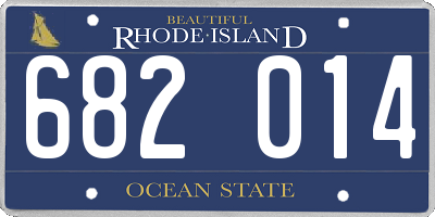 RI license plate 682014