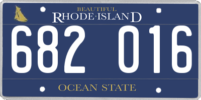 RI license plate 682016