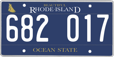 RI license plate 682017