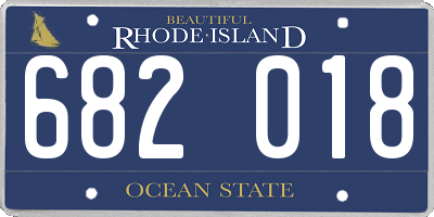 RI license plate 682018