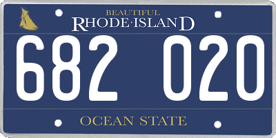 RI license plate 682020