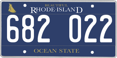 RI license plate 682022
