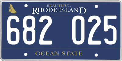 RI license plate 682025