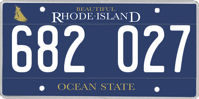 RI license plate 682027