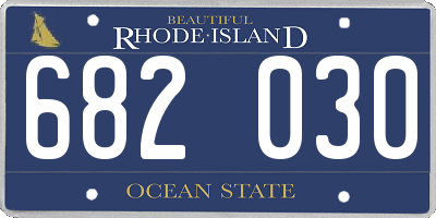 RI license plate 682030